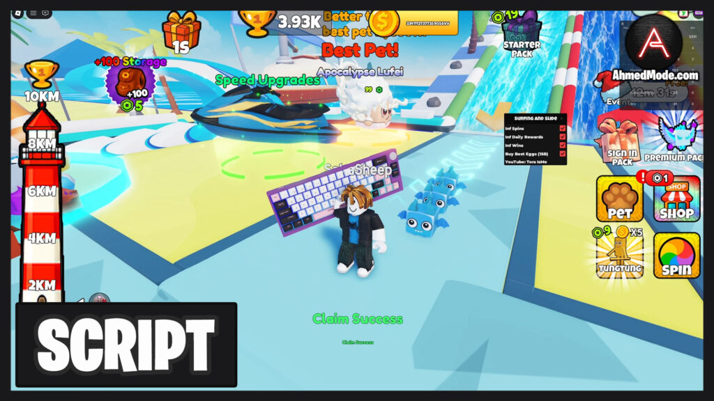 Surfing and Slide Script Infinite Coins, Infinite Wins & Buy Best Eggs – Roblox