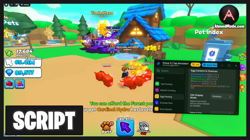 Tap Simulator Script Auto Tap Auto Claim Rewards Auto Rebirth Auto Hatch Eggs – Roblox