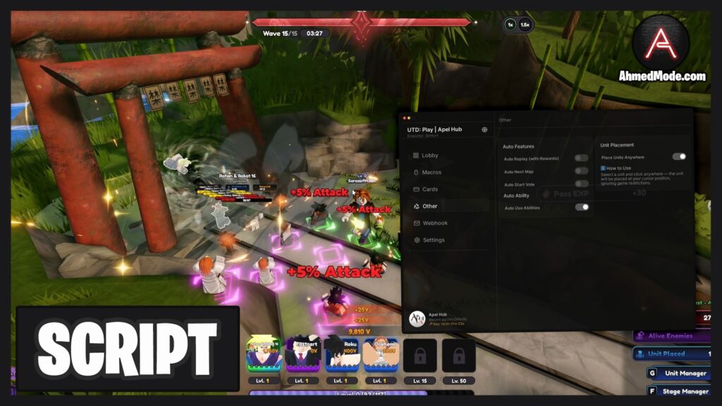 Universal Tower Defense Script Auto Farm, Auto Place & Auto Upgrade – Roblox