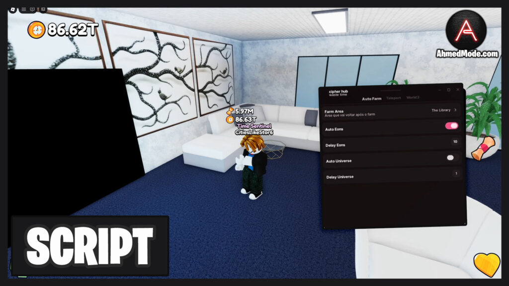 Waste Time Script Infinite Eons & Unlock All Zones – Roblox