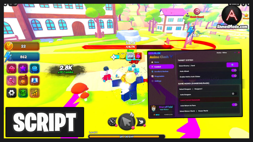 Anime Clash Script Auto Farm, Kill Aura & Max Stats – Roblox