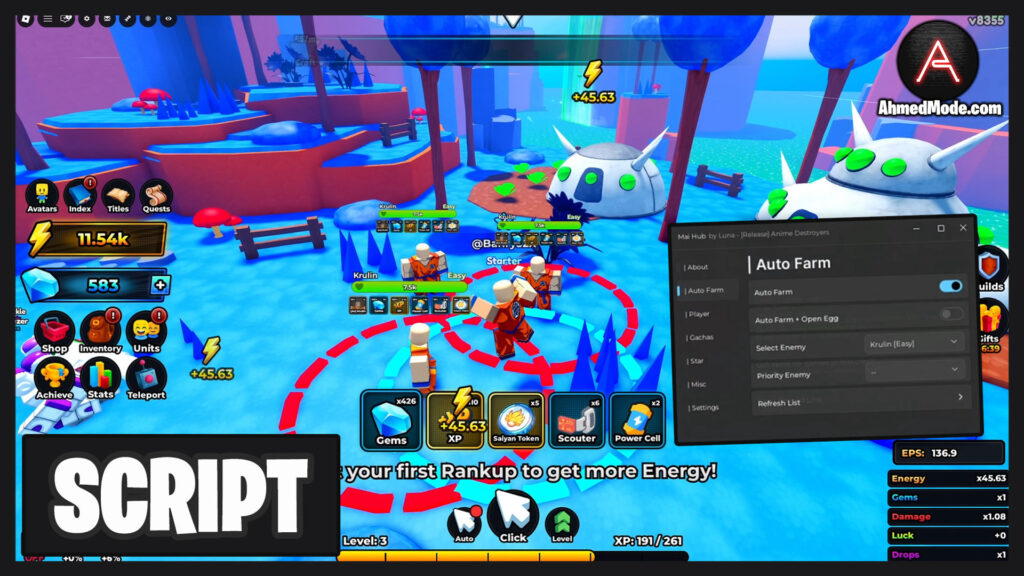Anime Destroyers Script Auto Farm, Kill Aura & Max Stats – Roblox
