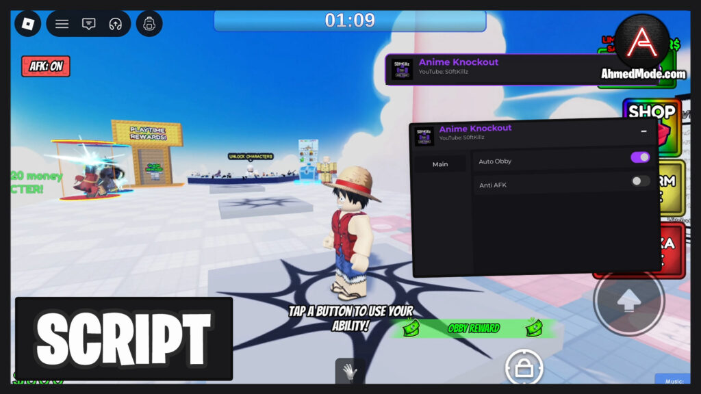 Anime Knockout Script Auto Slap, Infinite Money & Unlock All Characters – Roblox
