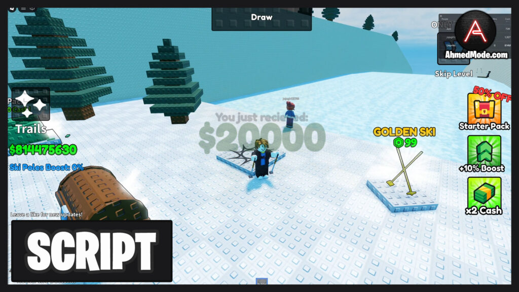Draw A Sleigh & Slide Downhill Script Infinite Money – Roblox