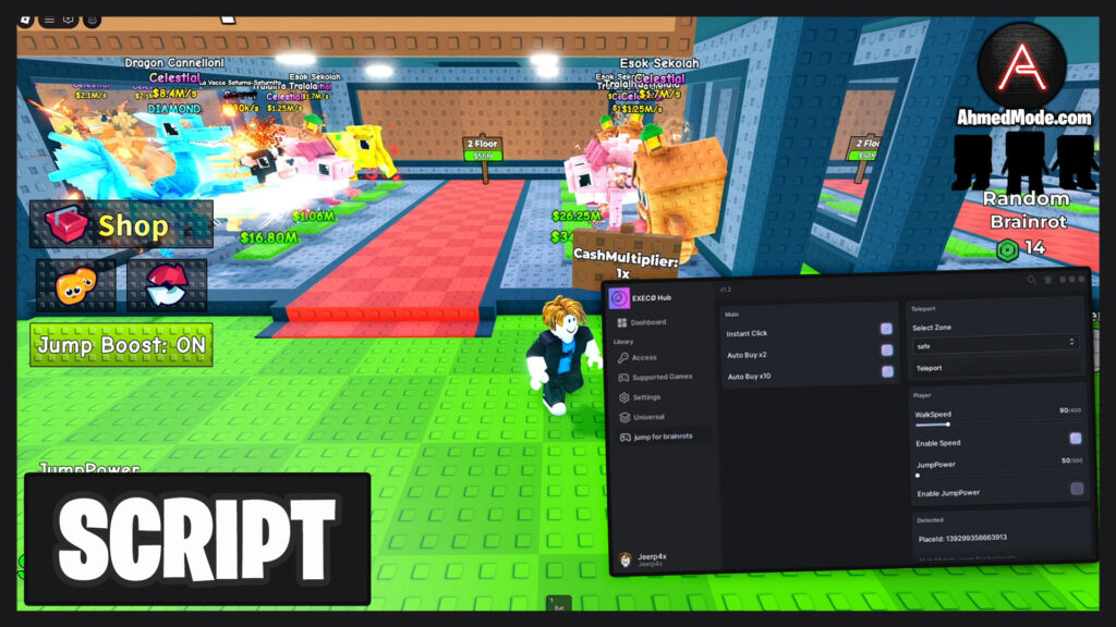 Jump for Brainrots Script Auto Find, Collect Cash & Auto Buy – Roblox