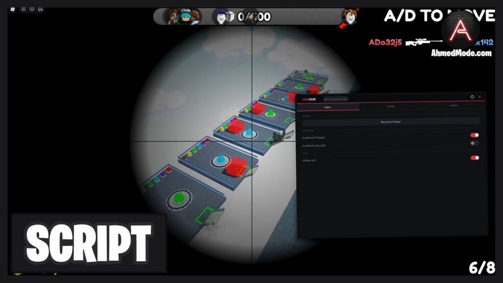 Build to Become Sniper Script Auto Farm Players & HitBox – Roblox