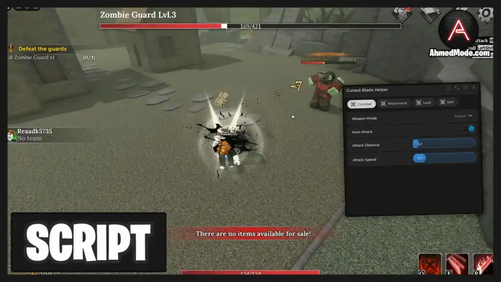 Cursed Blade Script Auto Farm, Kill Aura, Collect Loot & Auto Sell – Roblox
