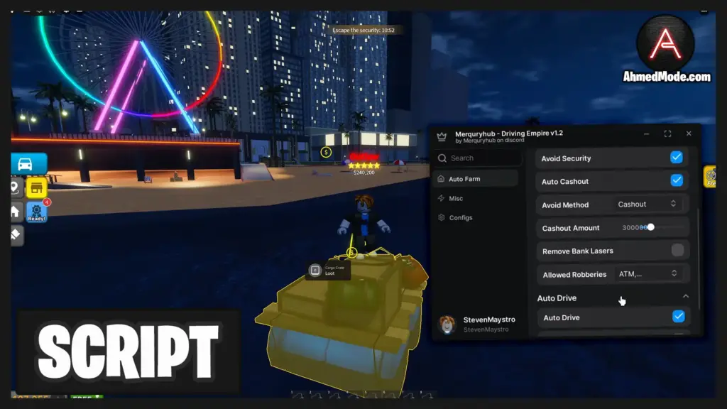 Driving Empire Script Auto Farm, Auto Drive, Auto Rob & Auto Arrest – Roblox