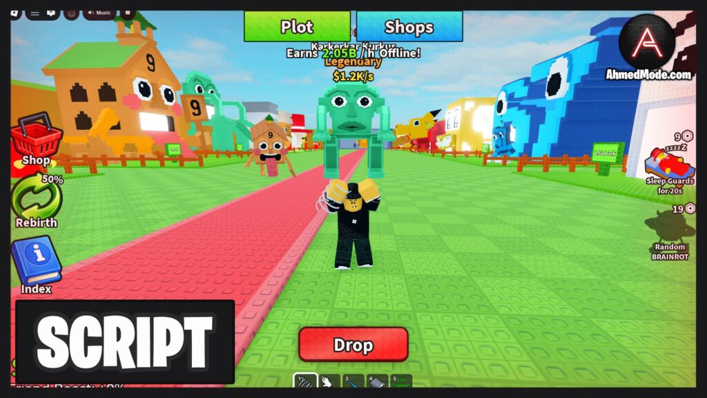ENTER BRAINROT HEADS Script Auto Steal, Auto Buy Speed, Collect Cash & Upgrade All – Roblox