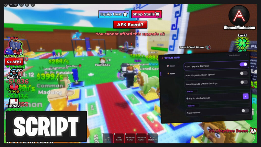 SMASH Walls For Brainrots Script Auto Farm, Auto Steal & Auto Train – Roblox