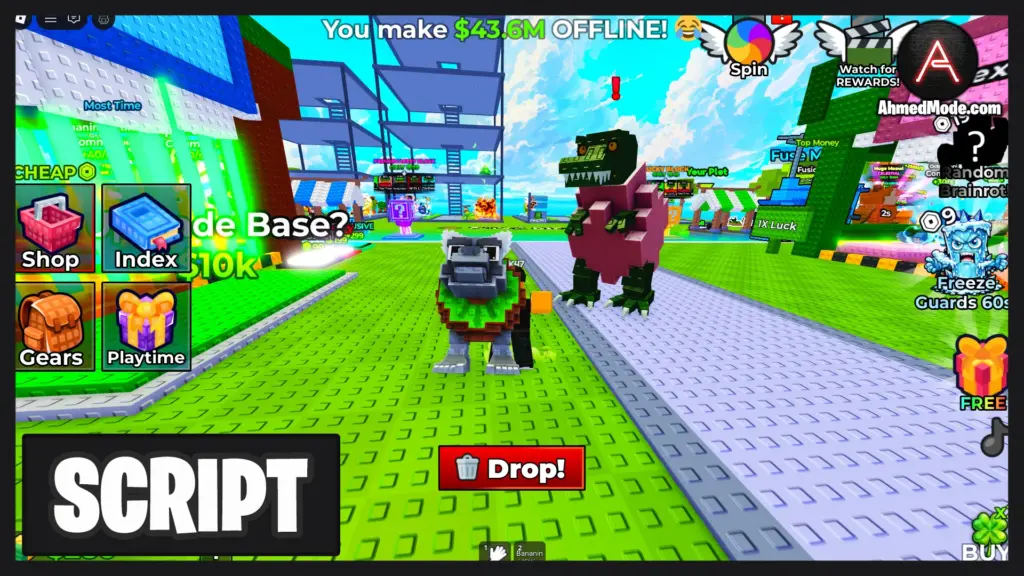 Steal The Brainrot Base Script Auto Steal, Collect Cash & Auto Upgrade – Roblox
