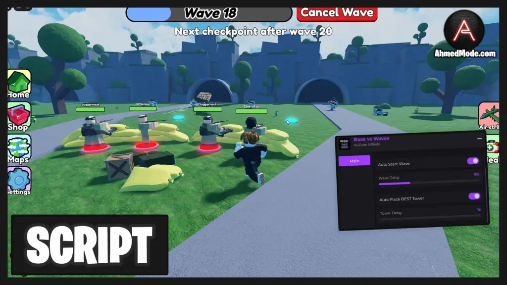 Base vs Waves Script Auto Farm, Auto Start Waves, Infinite Cash & Auto Place Best Soldiers – Roblox