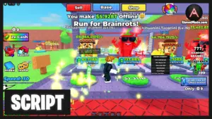 Become a Brainrot Script Auto Farm Brainrots, Collect Cash, Upgrade All, Free Brainrots & Auto Rebirth – Roblox