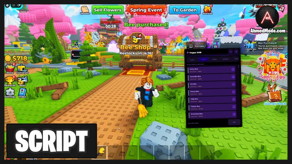 Bee Garden Script Auto Farm, Auto Buy Bees & Collect Cash – Roblox