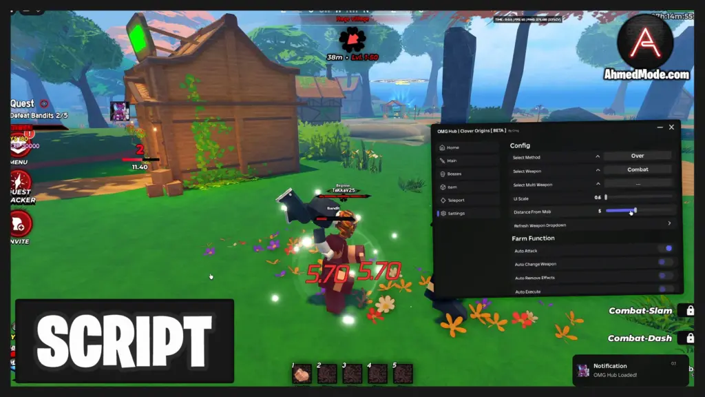 Clover Origins Script Auto Farm, Kill Aura, Max Stats, Auto Quest & Farm Chests – Roblox