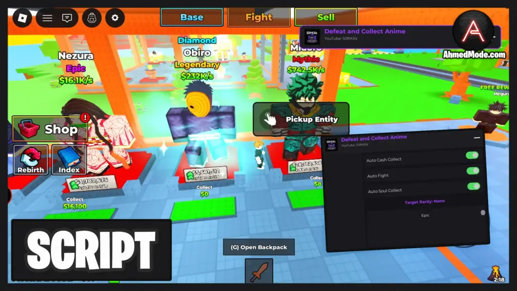 Defeat and Collect Anime Script Auto Farm, Collect Cash, Auto Fight & Auto Collect Soul – Roblox