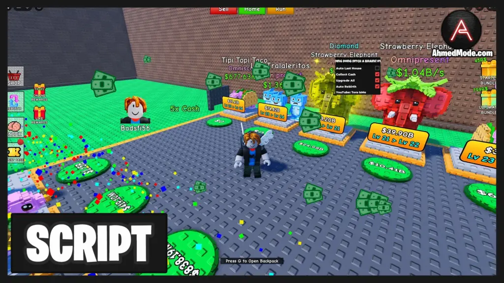 Ding Dong Ditch A Brainrot Script Auto Farm, Collect Cash, Upgrade All & Auto Rebirth – Roblox