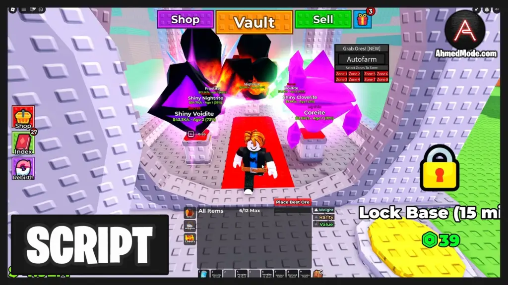 Grab Ores Script Auto Farm Ores, Collect Cash & Auto Upgrade – Roblox