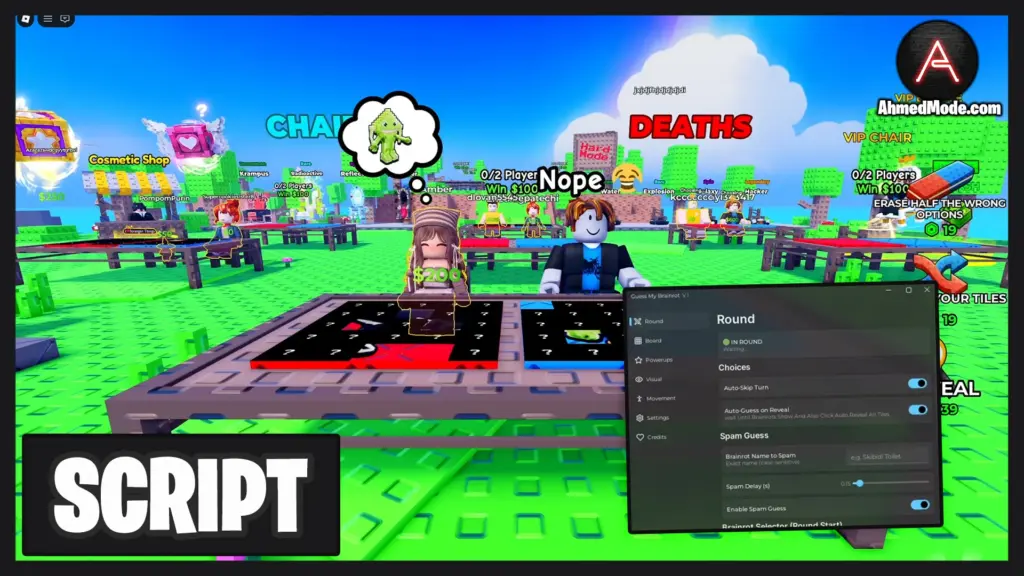 Guess My Brainrot Script Auto Skip Turn & Auto Guess – Roblox