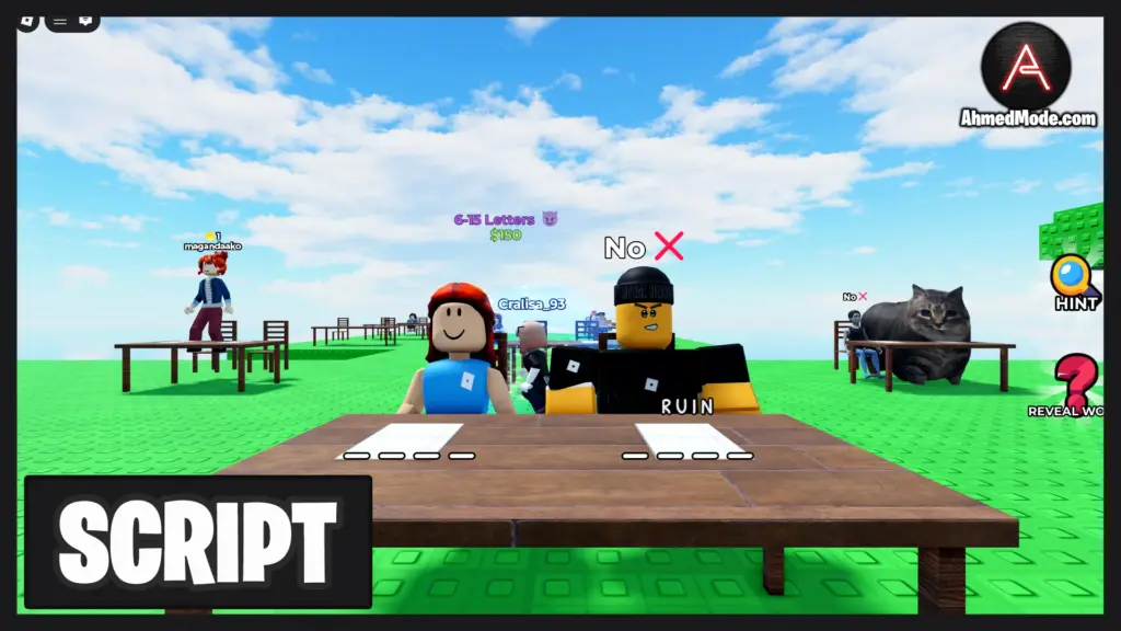 Guess My Word Script Auto Guess, Skip Turn, Reveal Word & Unlock Skins – Roblox