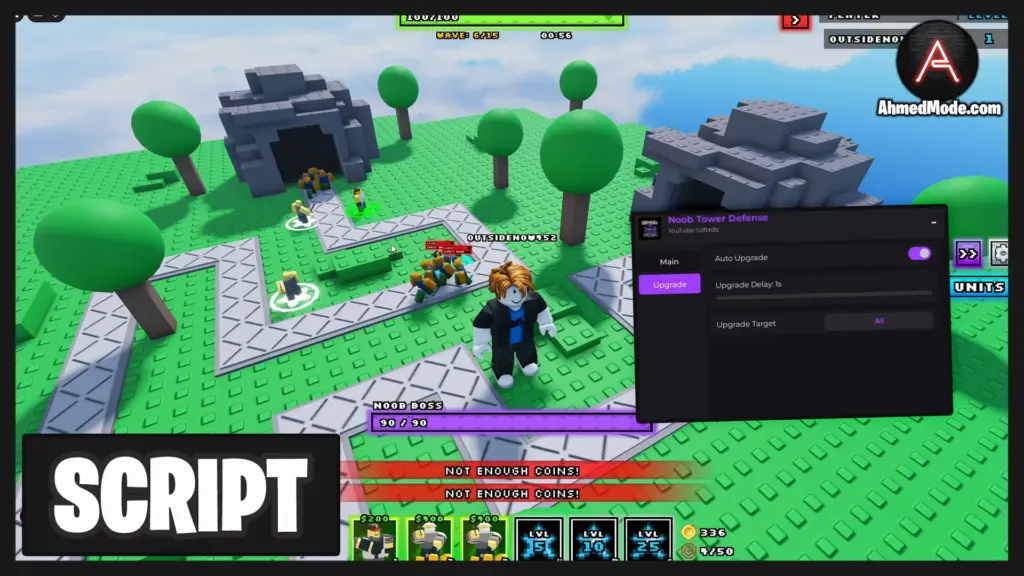 Noob Tower Defense Script Auto Farm, Auto Place & Auto Upgrade – Roblox