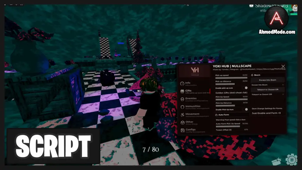 Nullscape Script Auto Farm, Auto Pick Up & Escape Into Beam – Roblox