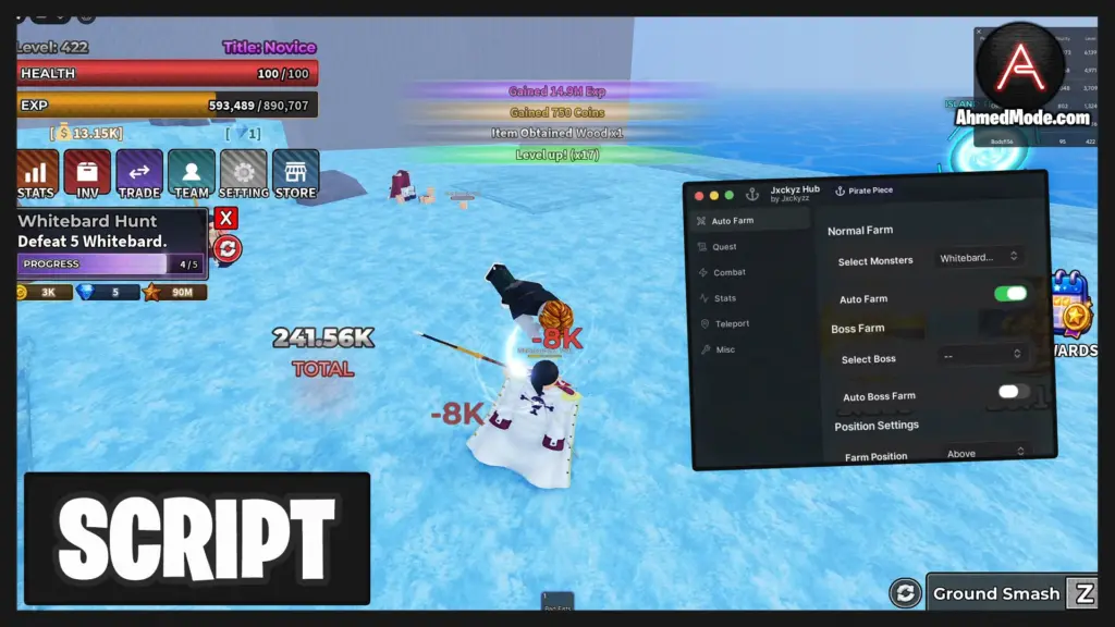 Pirate Piece Script Auto Farm, Kill Aura, Max Stats & Auto Quest – Roblox