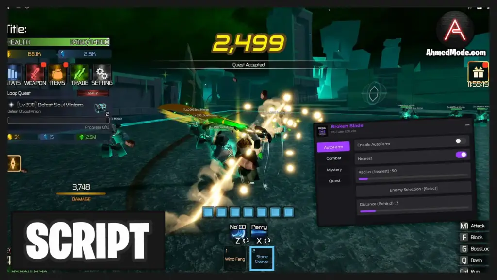 Broken Blade Script Auto Farm, Kill Aura & Max Stats – Roblox