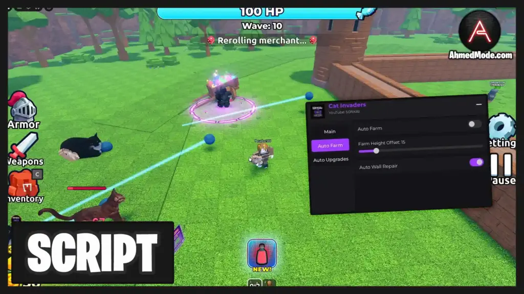 Cat Invaders Script Auto Farm, Kill Aura, Auto Upgrade & Auto Repair – Roblox
