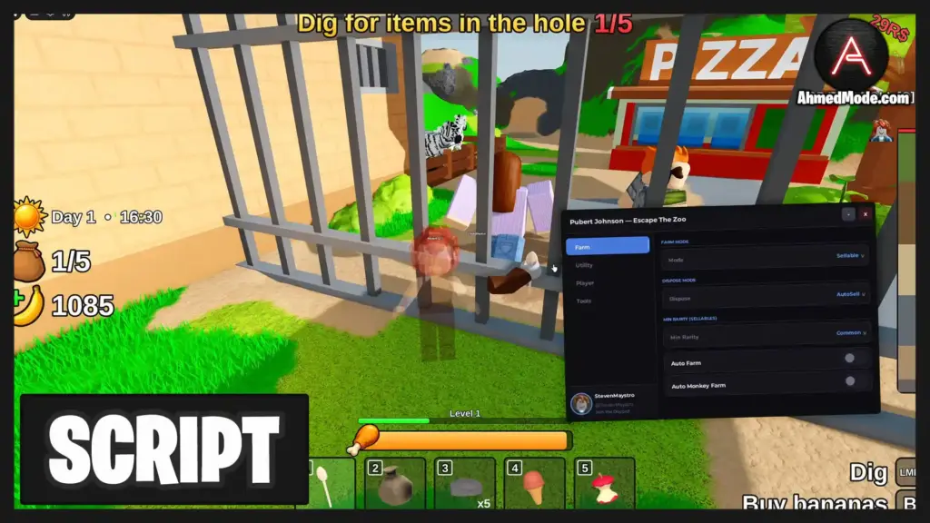 Escape The ZOO Script Auto Farm Loot & Auto Escape – Roblox