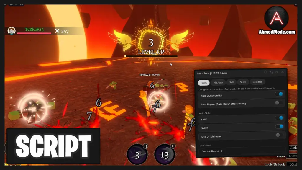 Iron Soul: Dungeon Script Auto Farm, Kill Aura & Auto Skills – Roblox