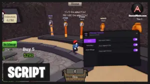 Pickaxe Tycoon Script Auto Farm, Auto Collect Ores, Auto Cash Collect, Auto Buy & Auto Merge – Roblox