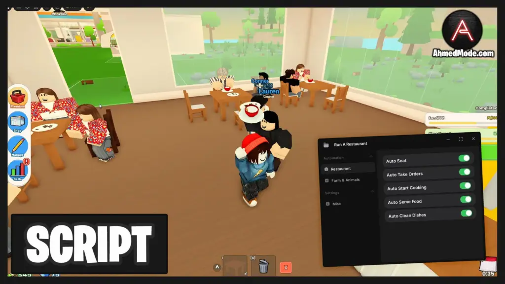 Run a Restaurant Script Roblox 2026 – Auto Farm & Auto Cook 5 Run a Restaurant Script Auto Farm, Auto Cook, Auto Serve, Auto Upgrade & Collect Cash – Roblox