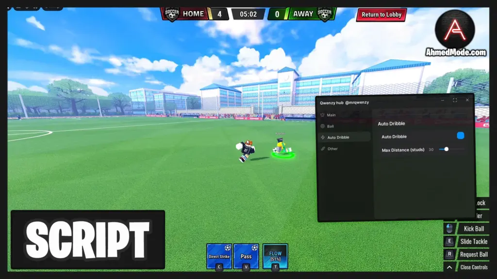 Soccer: Zero Script Auto Score, Auto Dribble, Walkspeed & Ball ESP – Roblox