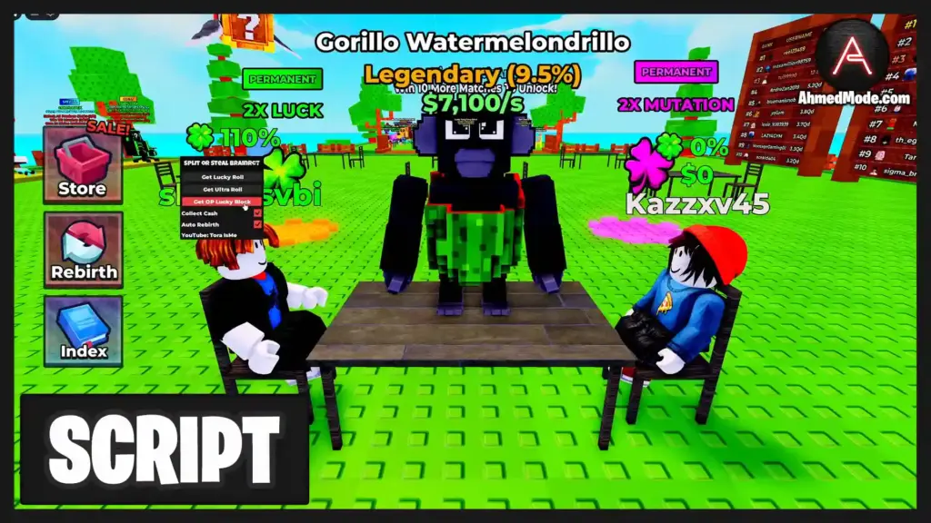 Split or Steal Brainrot Script Get OP Lucky Block, Collect Cash & Auto Rebirth – Roblox