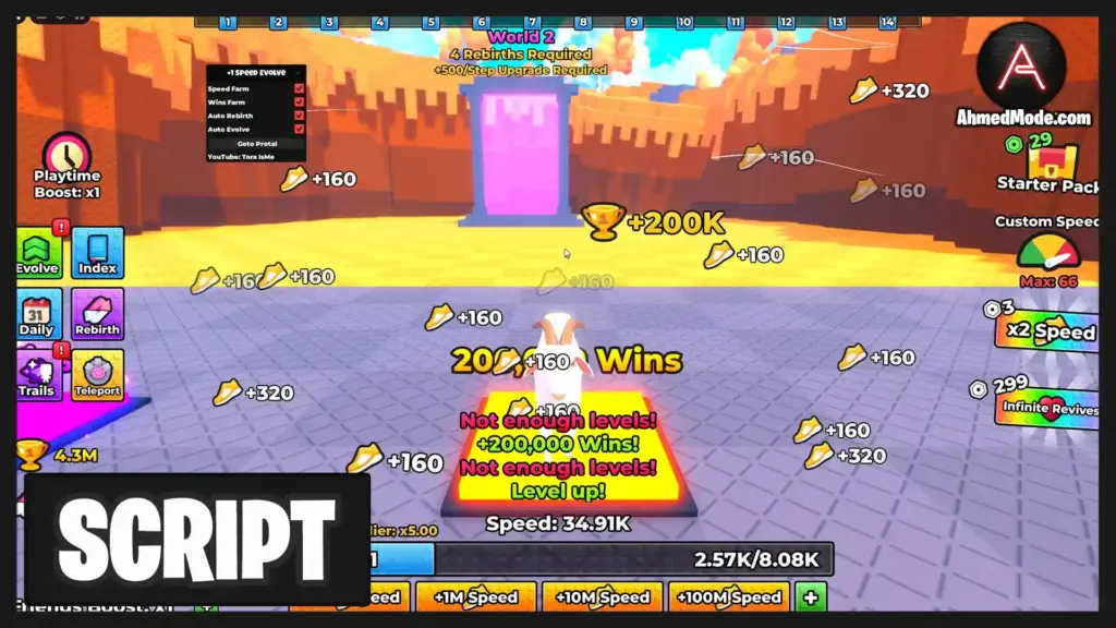 +1 Speed Evolve Script Roblox 2026 – Auto Farm & Wins Farm 1 +1 Speed Evolve Script Auto Farm, Wins Farm, Speed Farm, Auto Rebirth & Auto Evolve – Roblox