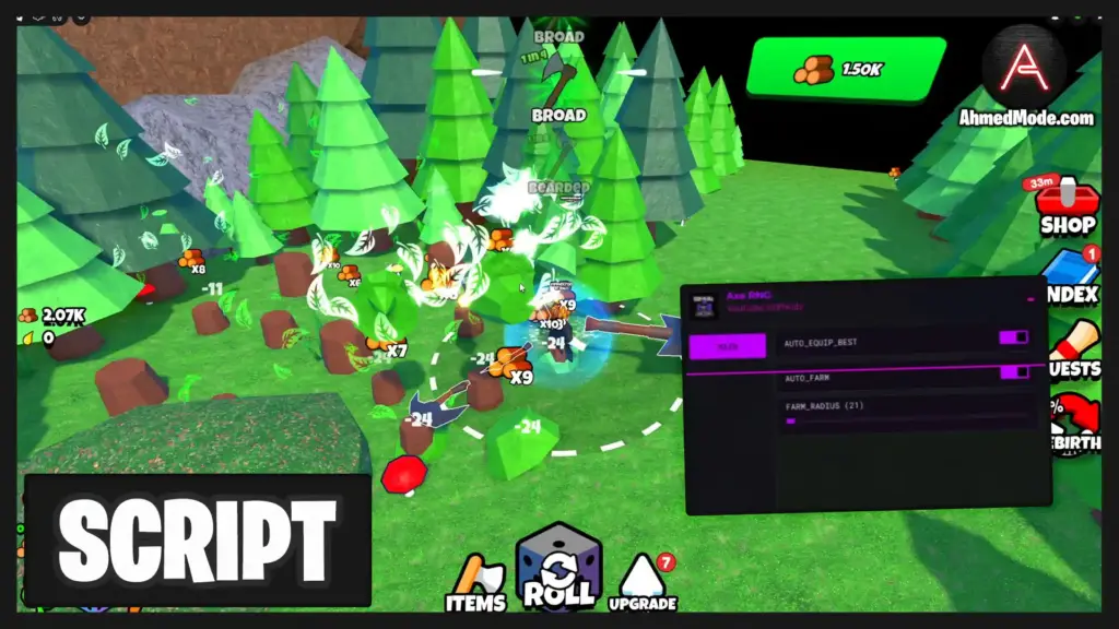 Axe RNG Script Auto Farm, Auto Equip & Auto Upgrade – Roblox