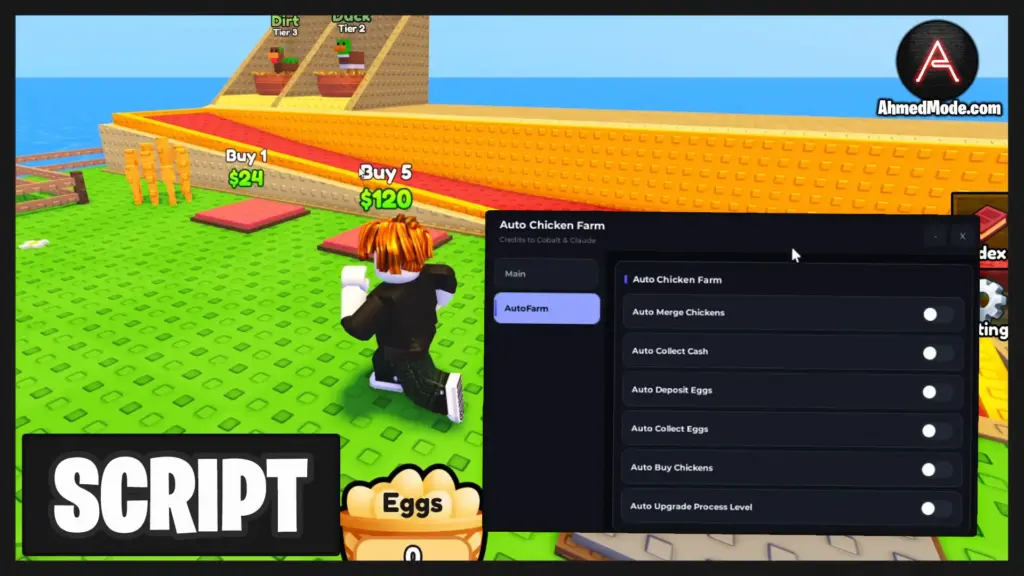 Chicken Farm Script Auto Farm, Auto Upgrade & Auto Sell – Roblox