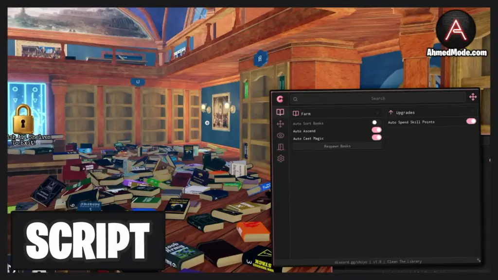 Clean The Library Script Auto Farm & Sort All Library – Roblox