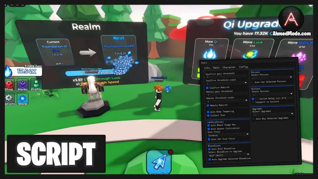 Immortality Incremental Script Auto Click & Auto Upgrade – Roblox