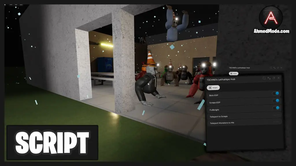 Lethal Ape Script Teleport To Scraps, Fullbright & ESP – Roblox