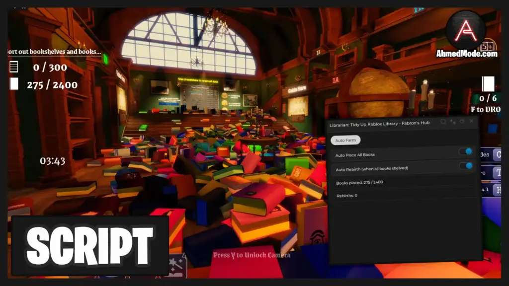 Librarian: Tidy Up Roblox Library Script Auto Sort Books, Auto Upgrade & Infinite Stat Points – Roblox
