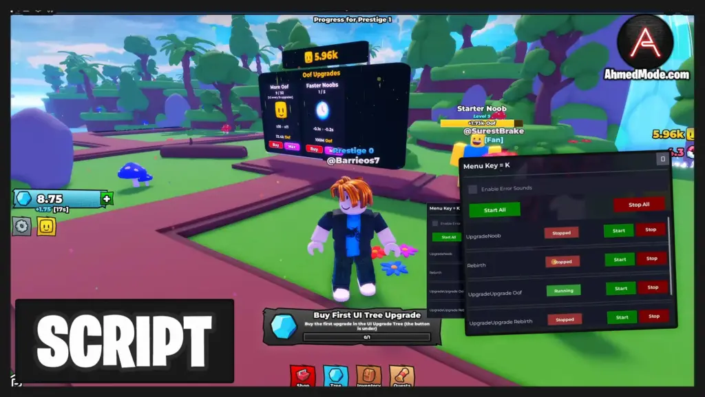 Noob Incremental Script Auto Farm, Auto Upgrade & Auto Rebirth – Roblox