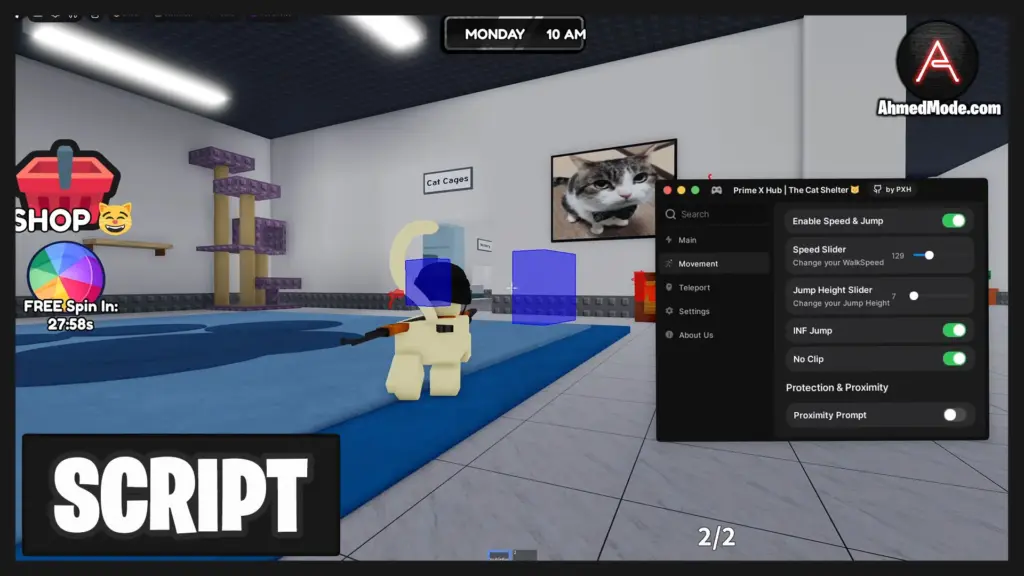The Cat Shelter Script Get All Weapons, ESP & Player Hitbox – Roblox