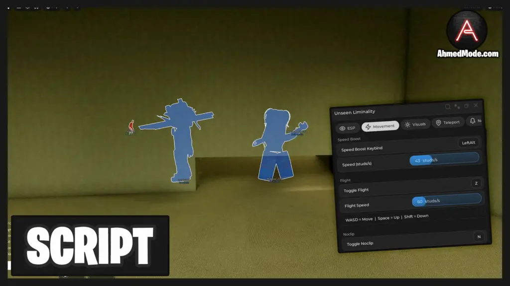 Unseen Liminality Script Roblox 2026 – God Mode & ESP 1 Unseen Liminality Script God Mode, Fly, Noclip, ESP & Walkspeed – Roblox