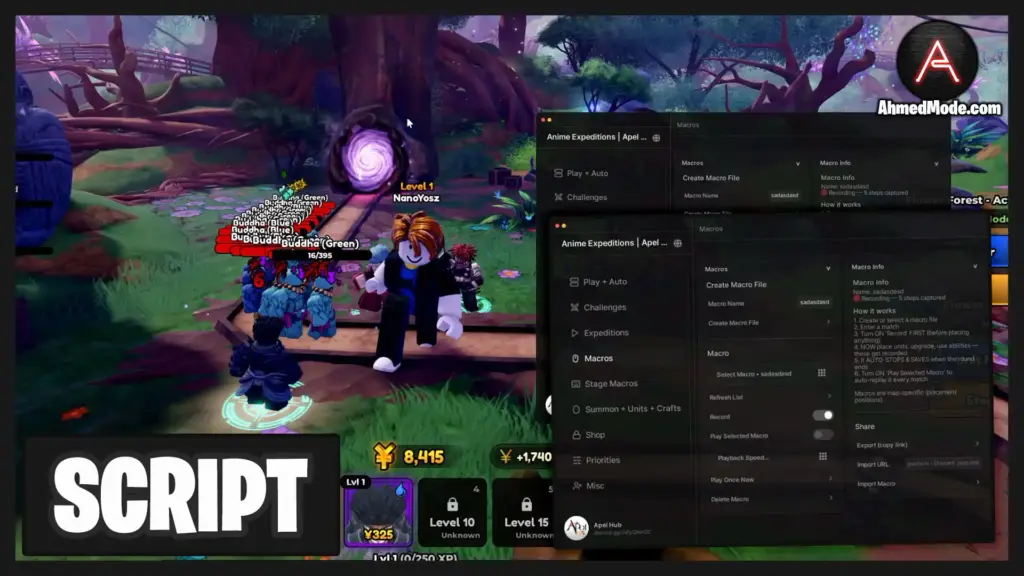Anime Expeditions Script Auto Play, Macro & Auto Challenge – Roblox