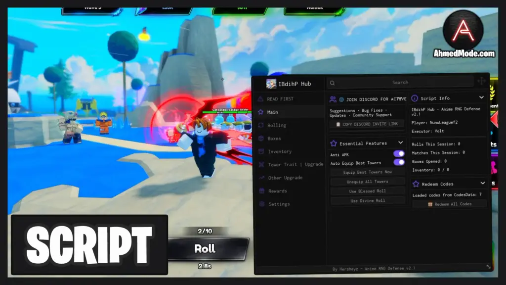Anime RNG Defense Script Auto Farm, Auto Roll & Auto Place – Roblox