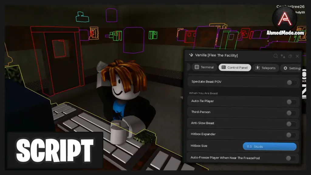 Flee The Facility Script Auto Finish PCs, Auto Escape, God Mode & ESP – Roblox