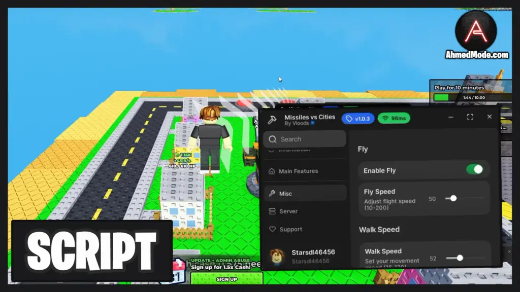 Missiles vs Cities Script Auto Launch Rockets, Collect Cash & Auto Build – Roblox