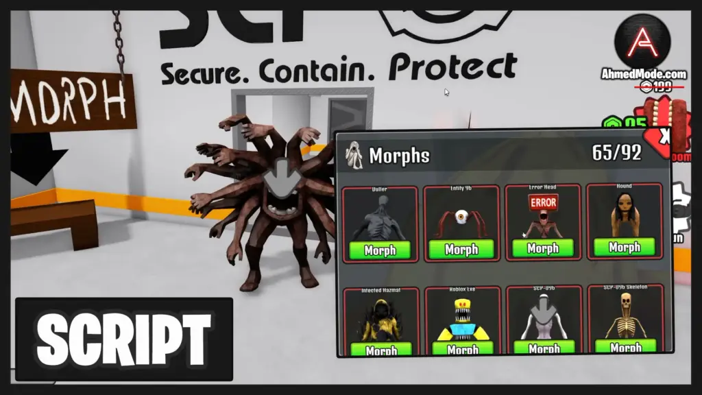 SCP MORPH Script Roblox 2026 – Unlock All Morphs 1 SCP MORPH Script Unlock All Morphs – Roblox